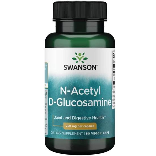 Swanson N-Acetyl D-Glucosamine 750mg Capsules 60 Capsules