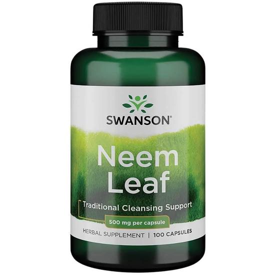 Swanson Neem Leaf 500mg Capsules 100 Capsules