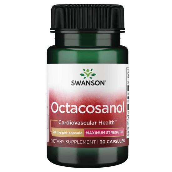 Swanson Octacosanol Maximum-Strength 20mg Capsules 30 Capsules