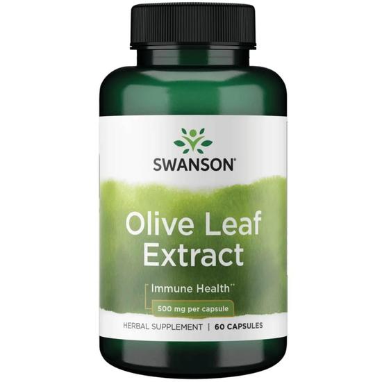 Swanson Olive Leaf Extract 500mg Capsules 60 Capsules