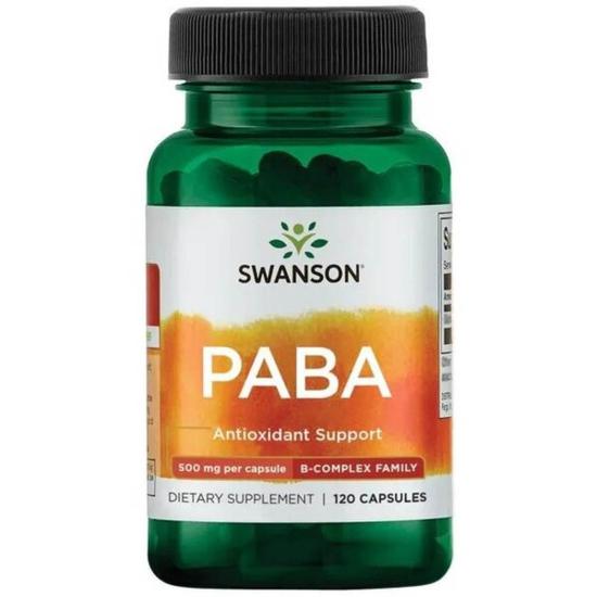 Swanson PABA 500mg Capsules 120 Capsules