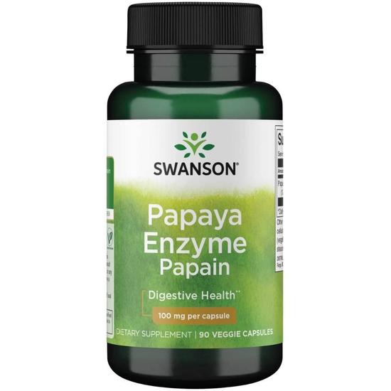 Swanson Papaya Enzyme Papain 100mg Capsules 90 Capsules