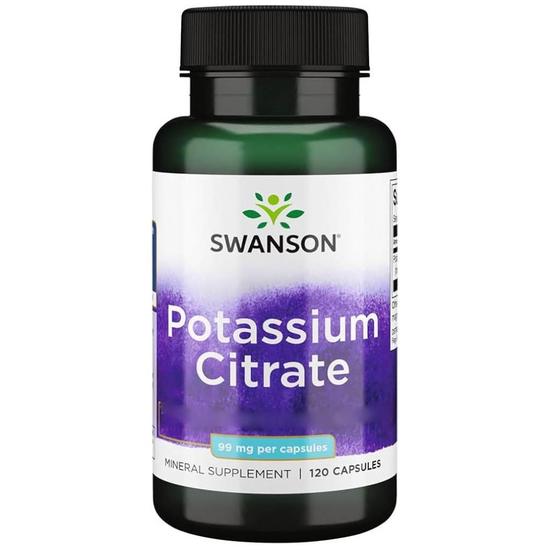 Swanson Potassium Citrate 99mg Capsules 120 Capsules