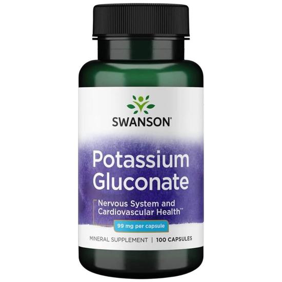 Swanson Potassium Gluconate 99mg Capsules 100 Capsules