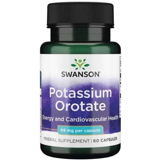 Swanson Potassium Orotate 99mg Capsules 60 Capsules