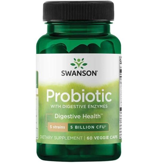 Swanson Probiotic With Digestive Enzymes Capsules 60 Capsules