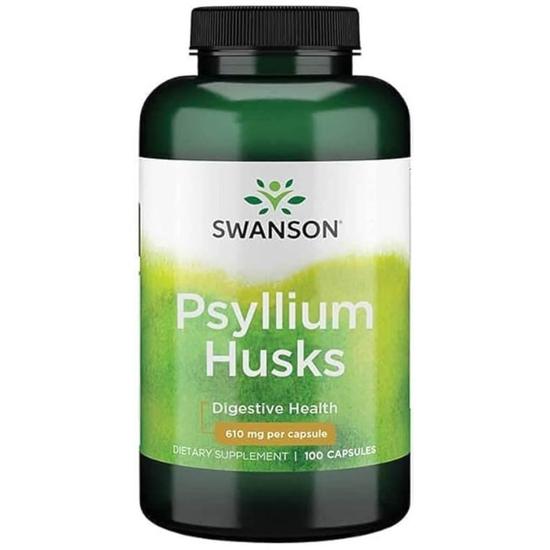 Swanson Psyllium Husks 610mg Capsules 100 Capsules