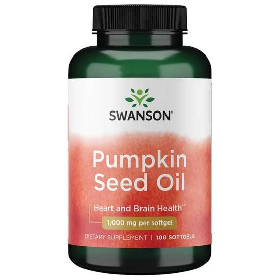 Swanson Pumpkin Seed Oil 1000mg Softgels 100 Softgels