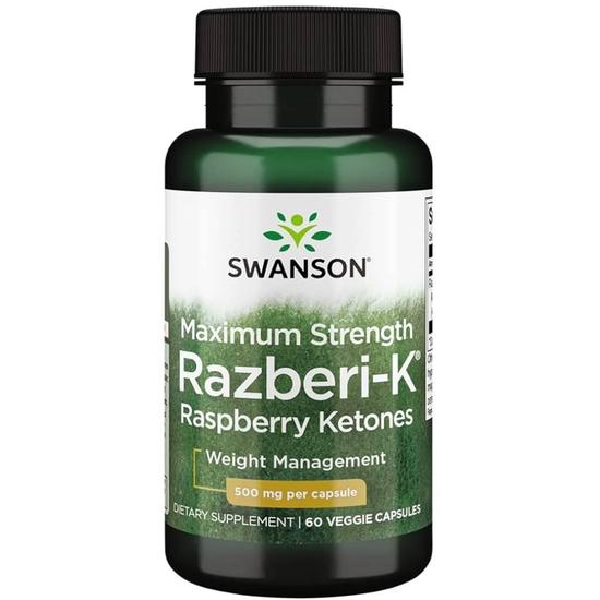 Swanson Razberi-K 500mg Maximum Strength Capsules 60 Capsules