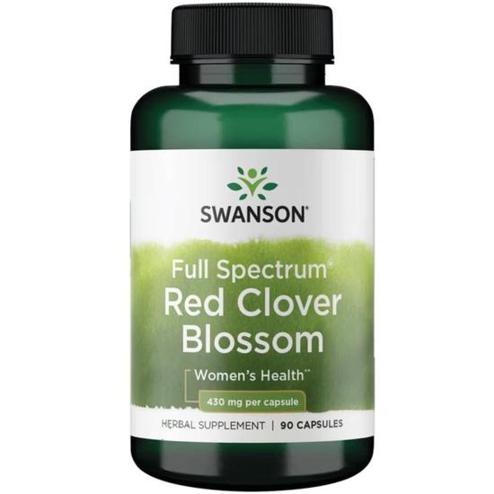 Swanson Red Clover Blossom 430mg Capsules 90 Capsules