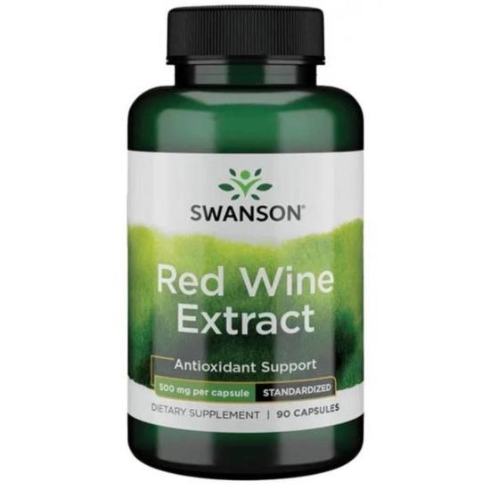 Swanson Red Wine Extract 500mg Capsules 90 Capsules