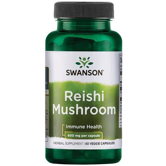 Swanson Reishi Mushroom 600mg Capsules 60 Capsules