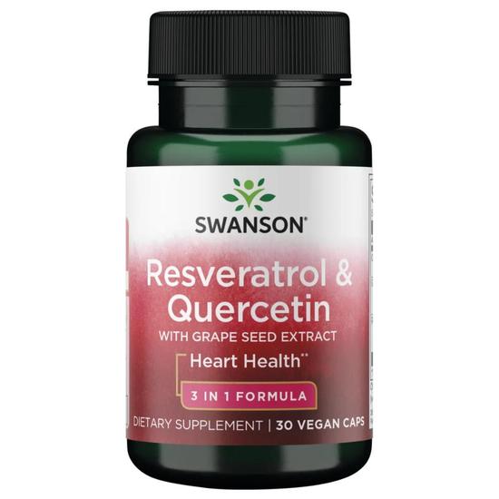 Swanson Resveratrol & Quercetin Capsules 30 Capsules