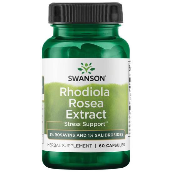 Swanson Rhodiola Rosea Extract Capsules 60 Capsules