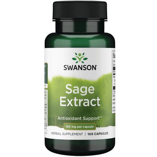 Swanson Sage Extract 160mg Capsules 100 Capsules