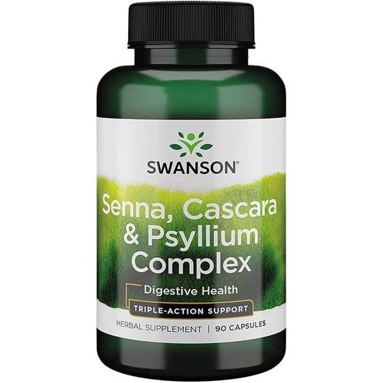 Swanson Senna Cascara & Psyllium Complex Capsules 90 Capsules