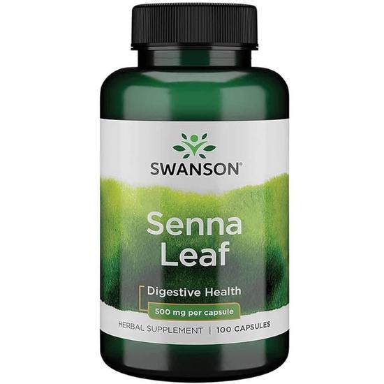 Swanson Senna Leaf 500mg Capsules 100 Capsules