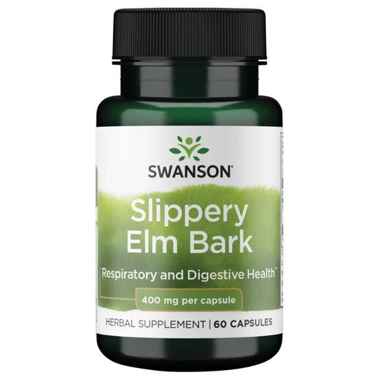 Swanson Slippery Elm Bark 400mg Capsules 60 Capsules