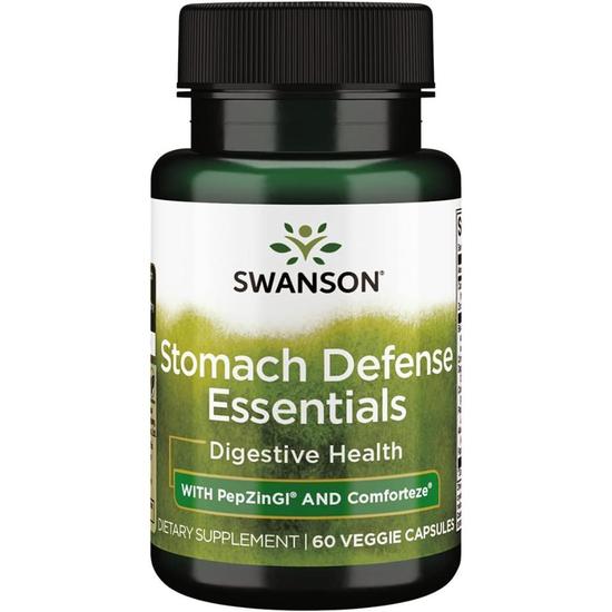 Swanson Stomach Defence Essentials With PepZinGI & Comforteze Capsules 60 Capsules