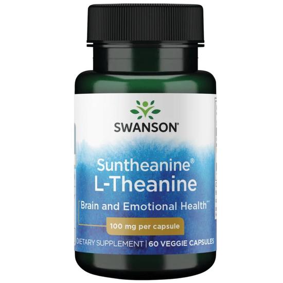 Swanson Suntheanine L-Theanine 100mg Capsules 60 Capsules