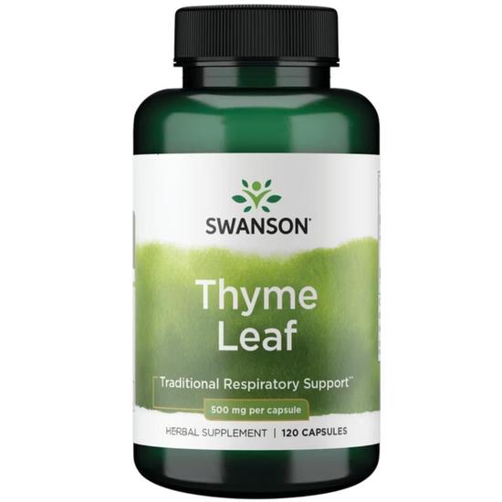 Swanson Thyme Leaf 500mg Capsules 120 Capsules