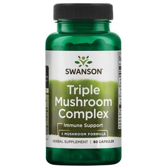 Swanson Triple Mushroom Complex Capsules 60 Capsules