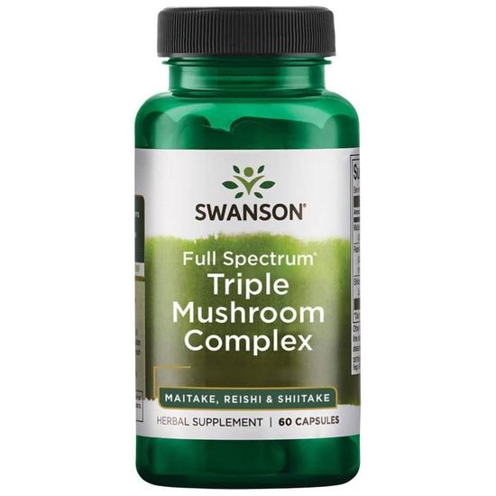 Swanson Triple Mushroom Standardised Complex Capsules 60 Capsules