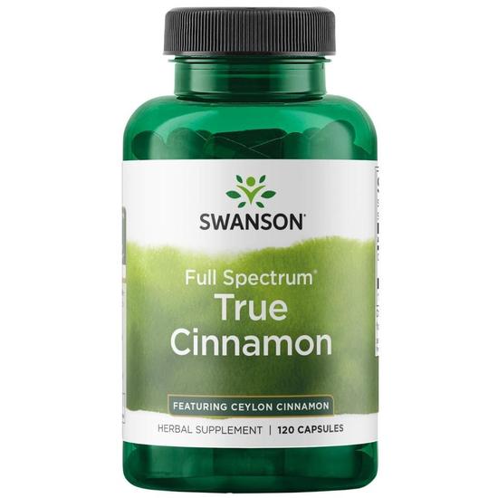 Swanson True Cinnamon Full Spectrum Capsules 120 Capsules