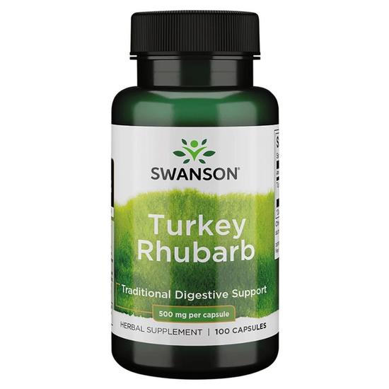 Swanson Turkey Rhubarb Capsules 100 Capsules