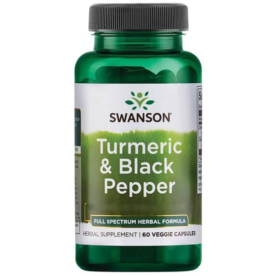 Swanson Turmeric & Black Pepper Capsules 60 Capsules