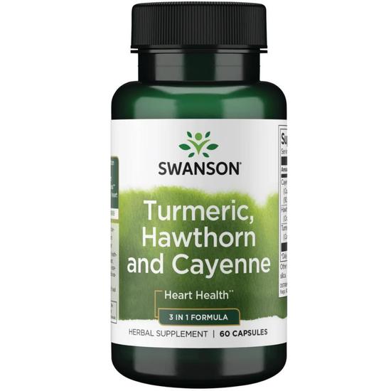 Swanson Turmeric Hawthorn & Cayenne Capsules 60 Capsules