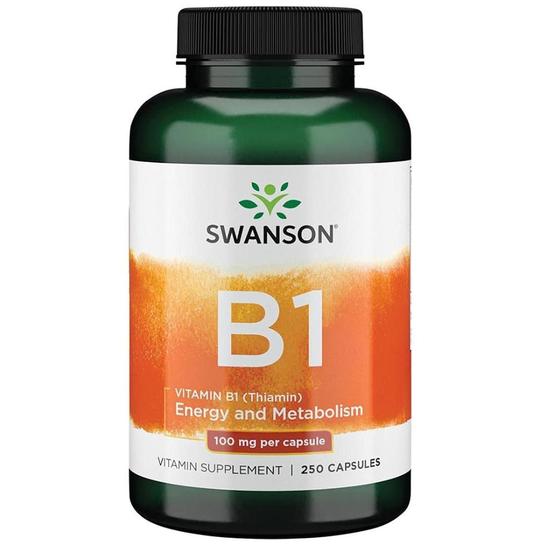 Swanson Vitamin B1 Thiamin 100mg Capsules 250 Capsules