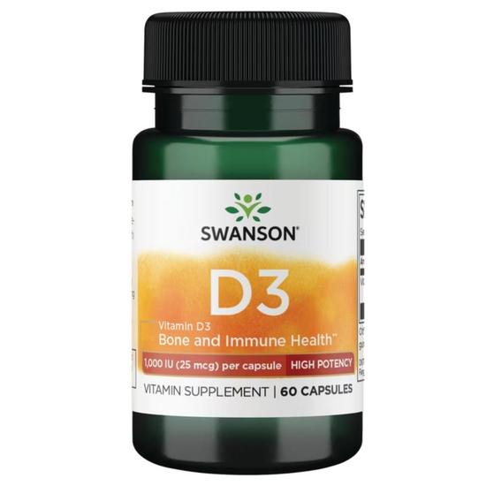 Swanson Vitamin D3 1000iu Capsules 60 Capsules