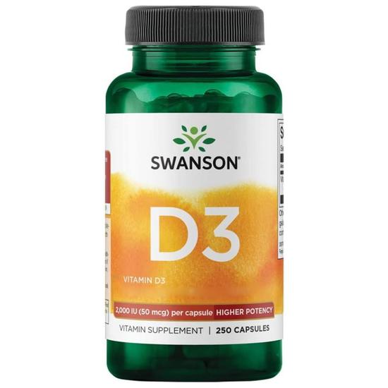 Swanson Vitamin D3 2000iu Capsules 250 Capsules