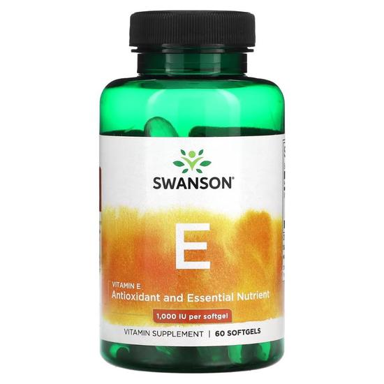 Swanson Vitamin E 1000iu Softgels 60 Softgels