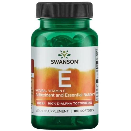 Swanson Vitamin E 400iu Natural Softgels 100 Softgels