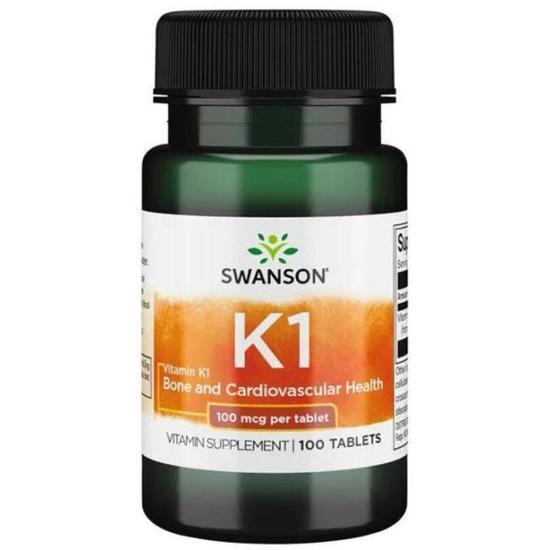 Swanson Vitamin K1 100mcg Tablets 100 Tablets