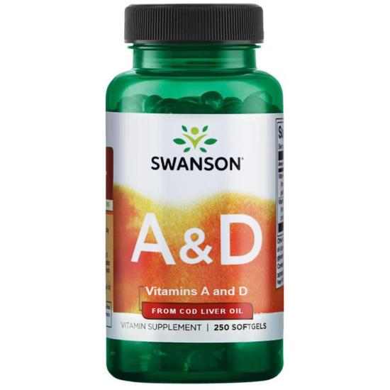 Swanson Vitamins A & D Softgels 50 Softgels