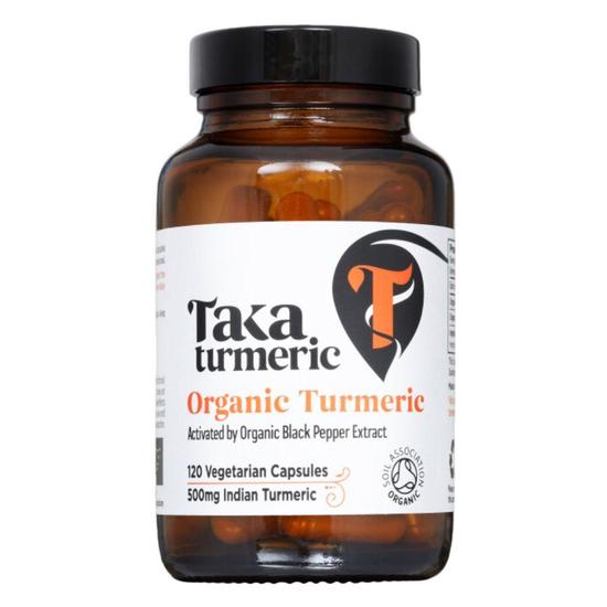 Taka Turmeric Organic Turmeric & Black Pepper Extract Capsules 120 Capsules