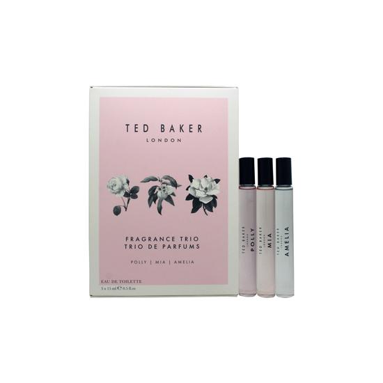 Ted Baker Trio Gift Set 15ml Mia Eau De Toilette + 15ml Polly Eau De Toilette + 15ml Eau De Toilette Amelia