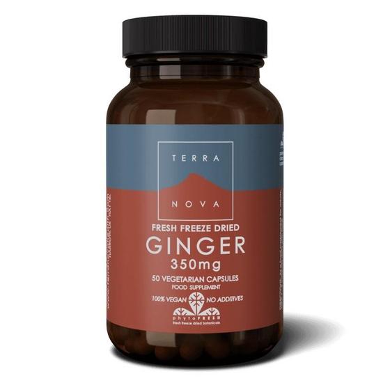 Terranova Freeze Dried Ginger 350mg Capsules 50 Capsules