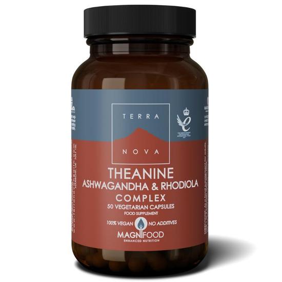 Terranova Theanine, Ashwagandha & Rhodiola Complex Capsules 50 Capsules