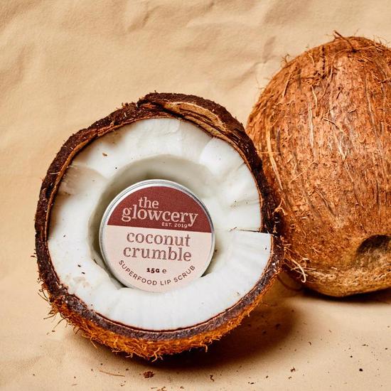 The Glowcery Coconut Crumble Superfood Natural Lip Scrub