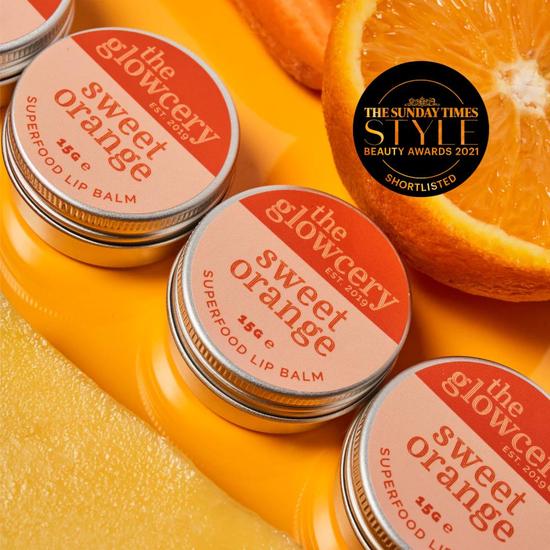 The Glowcery Sweet Orange Superfood Natural Lip Balm