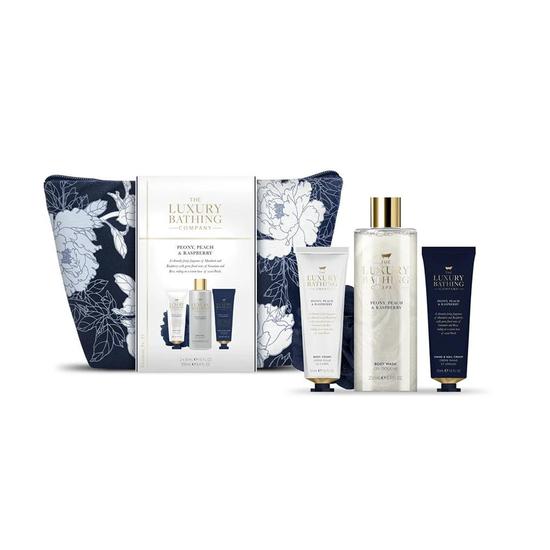 The Luxury Bathing Company Peony, Peach & Raspberry Weekend Escape Gift Set