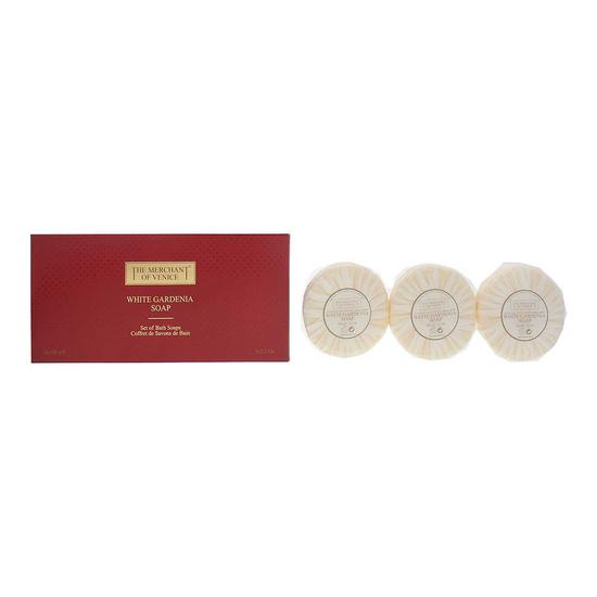 The Merchant of Venice White Gardenia Soap Set Of Bath Soaps 3 X 100 g