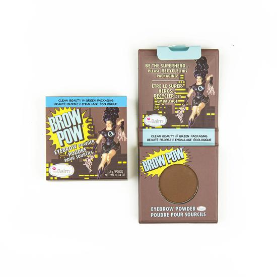 theBalm Clean & Green BROW POW Eyebrow Powder Light Brown