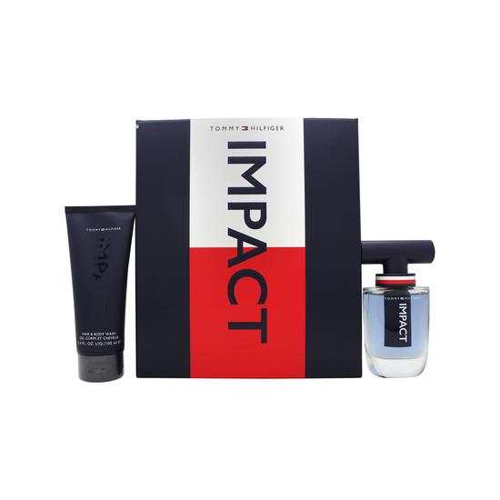 Tommy Hilfiger Impact Gift Set 100ml Eau De Toilette + 100ml Hair & Body Wash + 4ml Eau De Toilette