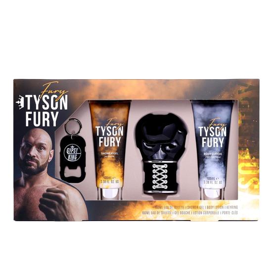 Tyson Fury Gift Set 100ml Eau De Toilette + 100ml Shower Gel + 100ml Body Lotion + Keyring