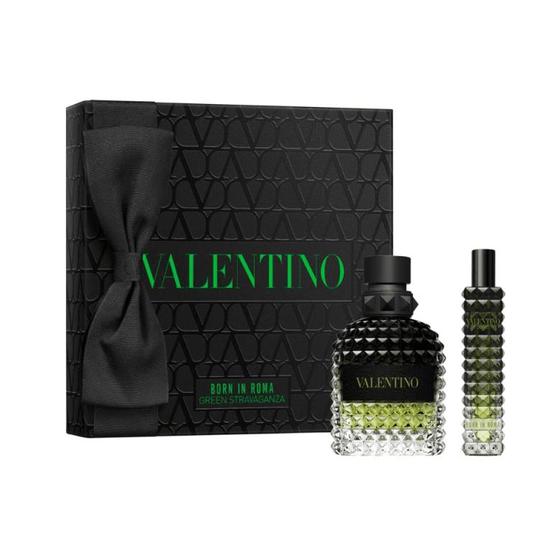 Valentino Born In Roma Green Stravaganza Uomo 50ml Eau De Toilette + 15ml Eau De Toilette Set